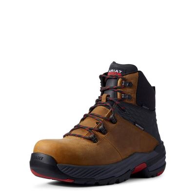 Ariat Work: Stryker 360 6" Waterproof Carbon Toe Zapatos de Seguridad Hombre - Marrones (MQYGR9514)